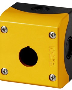 Built-on housing IP67 for 1xM22 yellow